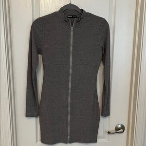 Urban Outfitters Charcoal Long Sleeve Dress